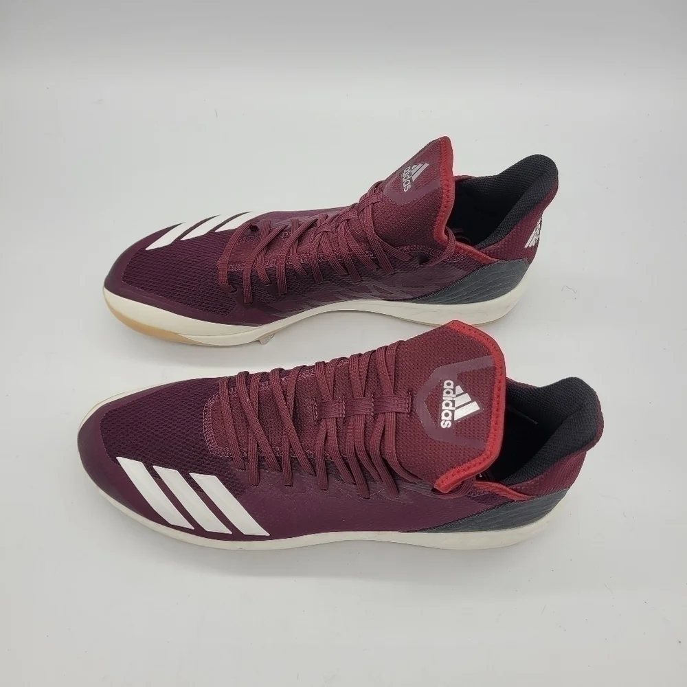 Adidas Shoes Men 14 Boost Icon 4 Metal Baseball Cleats NEW Maroon